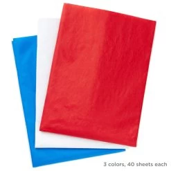 Hallmark Red/White/Blue 3-Pack Bulk Tissue Paper, 120 Sheets -Home Decor Shop RedWhiteBlue 3Pack Bulk Tissue Paper 5TIS1140 04