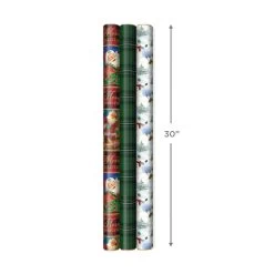 Hallmark Christmas Classics 3-Pack Reversible Wrapping Paper Assortment, 120 Sq. Ft. 10 Hallmark Christmas Classics 3-Pack Reversible Wrapping Paper Assortment, 120 Sq. Ft. -Home Decor Shop Santa and Plaids Assorted Reversible Gift Wrap 5JXW1070 03