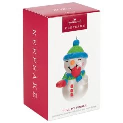 Hallmark Pull My Finger Snowman Ornament With Sound -Home Decor Shop Snowman With BlueGreen HatScarf Keepsake Ornament 2199QGO2829 04