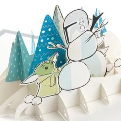 Hallmark Star Wars: The Mandalorian™ Grogu™ Warm Wishes 3D Pop-Up Holiday Card -Home Decor Shop Star Wars The Mandalorian Grogu 3D PopUp Holiday Card 1499XXH9985 04