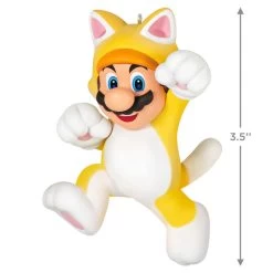 Hallmark Nintendo Super Mario™ Powered Up With Mario Cat Ornament -Home Decor Shop Super Mario Cat Keepsake Ornament 1899QXR8199 03