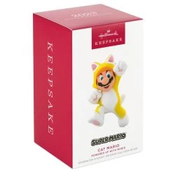 Hallmark Nintendo Super Mario™ Powered Up With Mario Cat Ornament -Home Decor Shop Super Mario Cat Keepsake Ornament 1899QXR8199 04