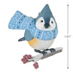 Hallmark Cozy Critters Ornament -Home Decor Shop Tufted Timouse in Scarf Keepsake Ornament 1499QXR8019 03