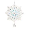 Hallmark Snowflake 2023 Porcelain Ornament -Home Decor Shop White Blue and Silver Snowflake Keepsake Ornament 1999QGO2957 01