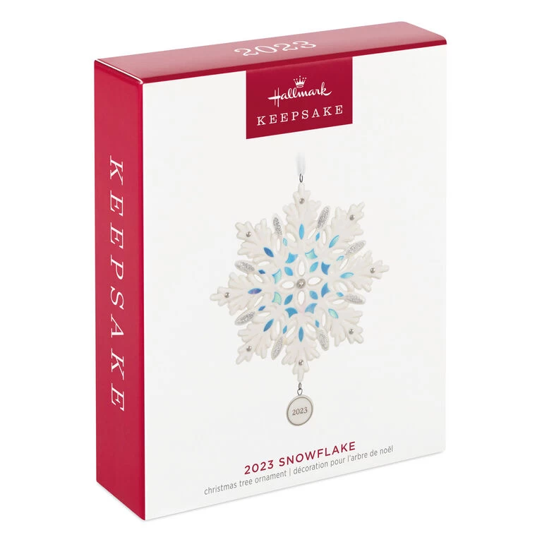 Hallmark Snowflake 2023 Porcelain Ornament 6 Hallmark Snowflake 2023 Porcelain Ornament - Image 4
